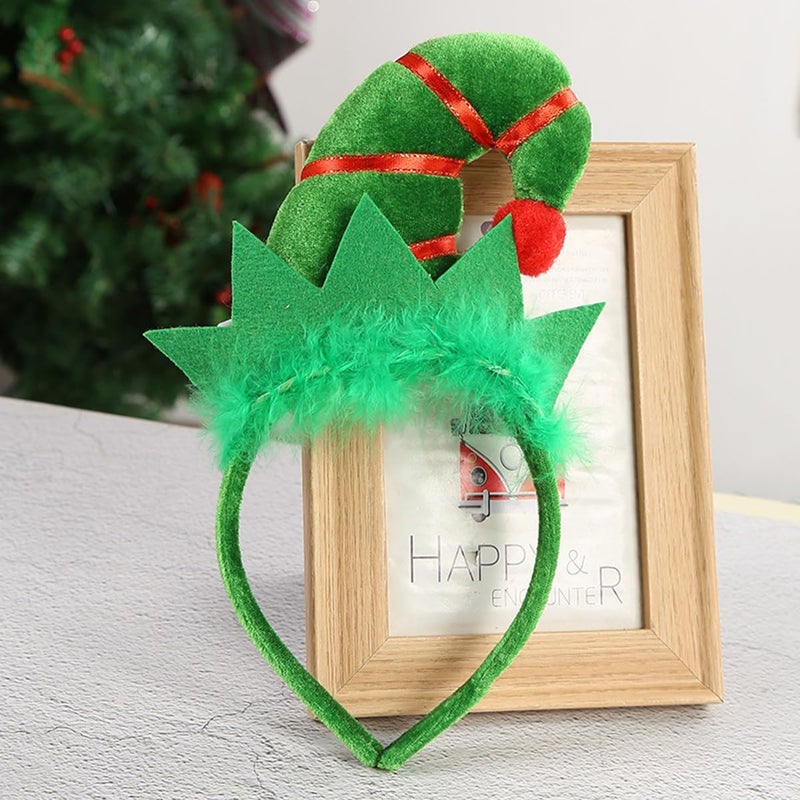 Oarkive Elf Headband and Ears - Green Kids Christmas Headwear - Santa Hat for Toddlers, Kids, Adults, Women - Image 4